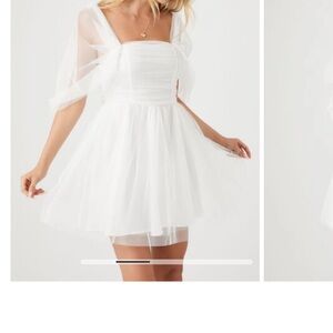 Elegant White Tulle Dress